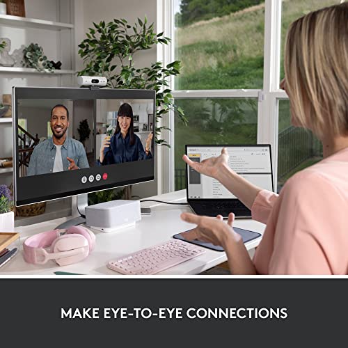 Full HD Webcam with Auto Light Correction, Privacy Cover, USB-C Cable - Rose P7117