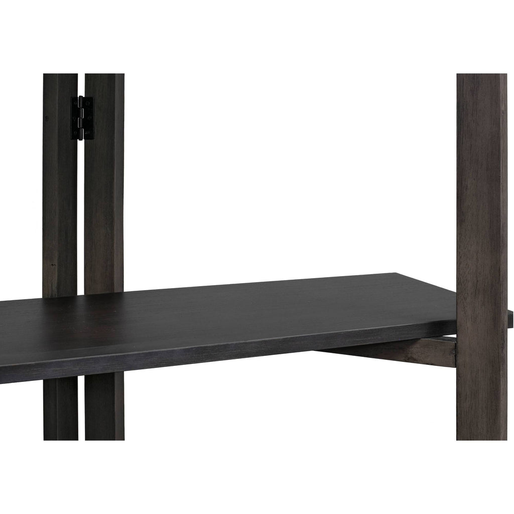 Dark Brown Solid Wood Bookcase Room Divider E834