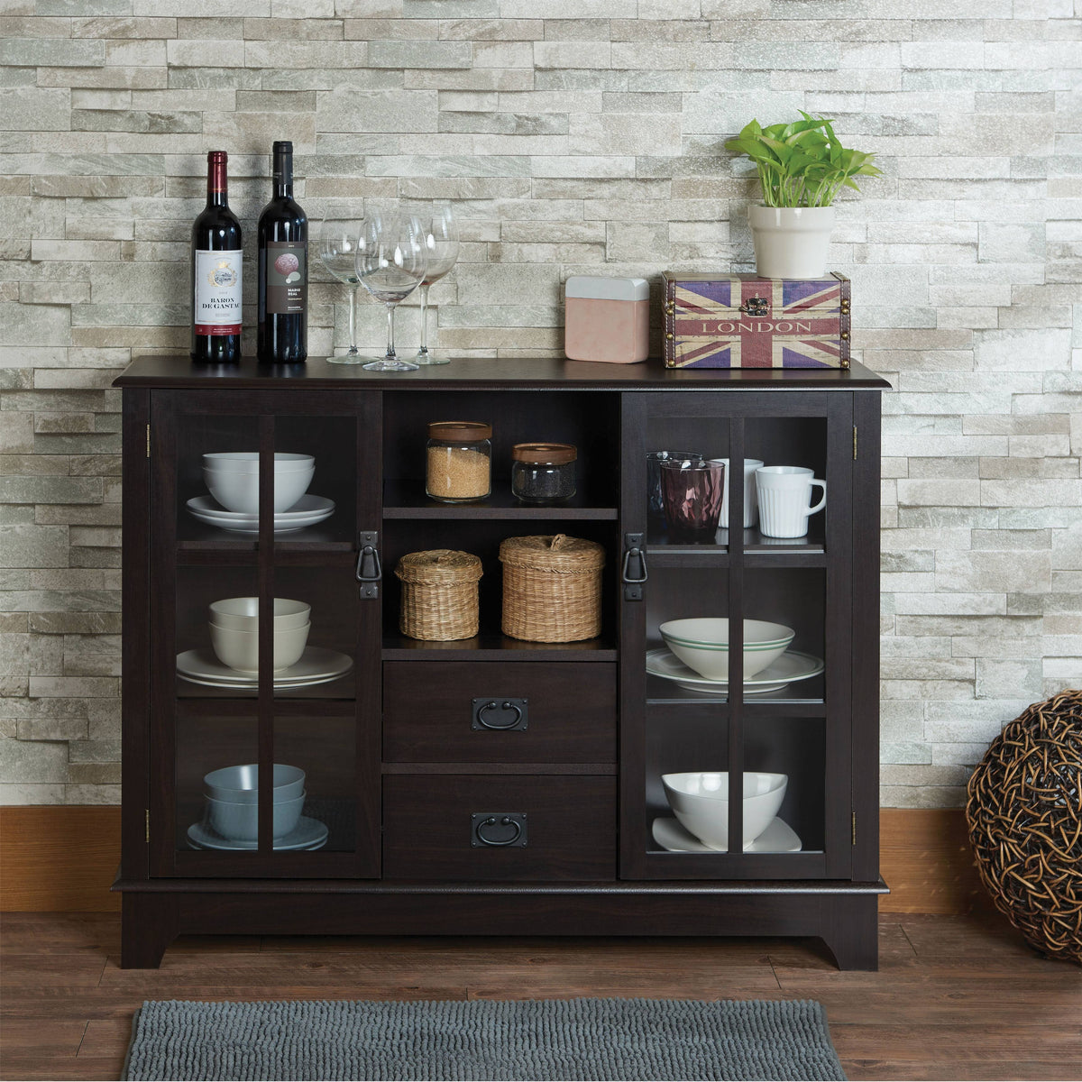 Espresso Console Table Q712