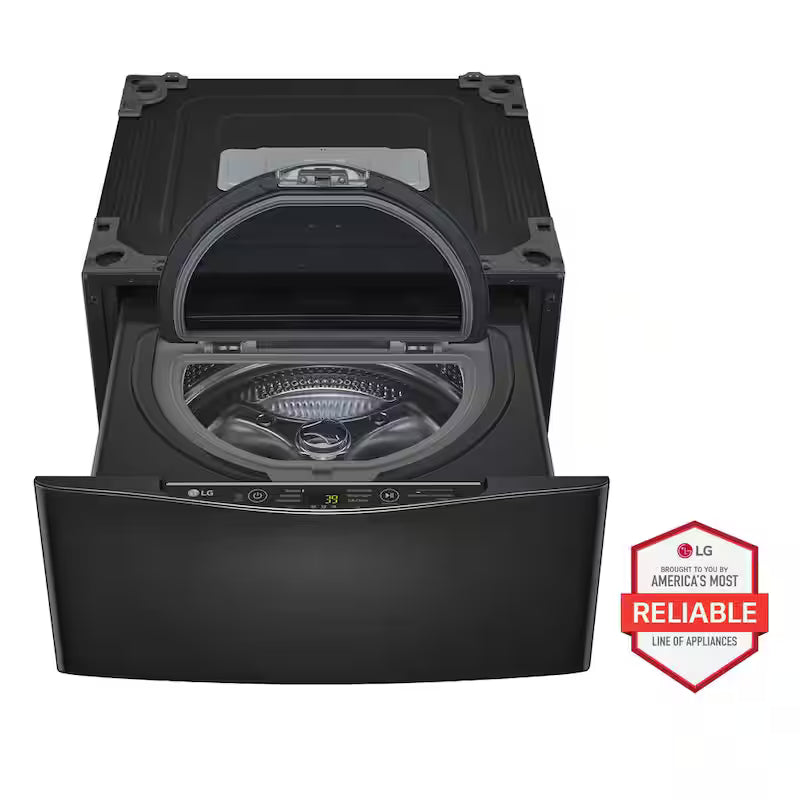 29 in. 1.0 cu. ft. Laundry Pedestal Washer in Black Steel U76597