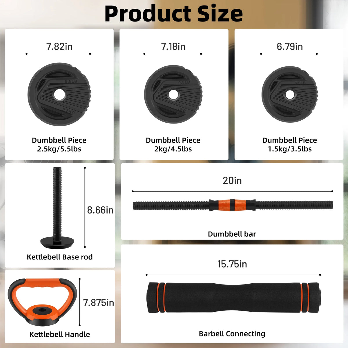 55 Lbs Adjustable Dumbbell Set A584
