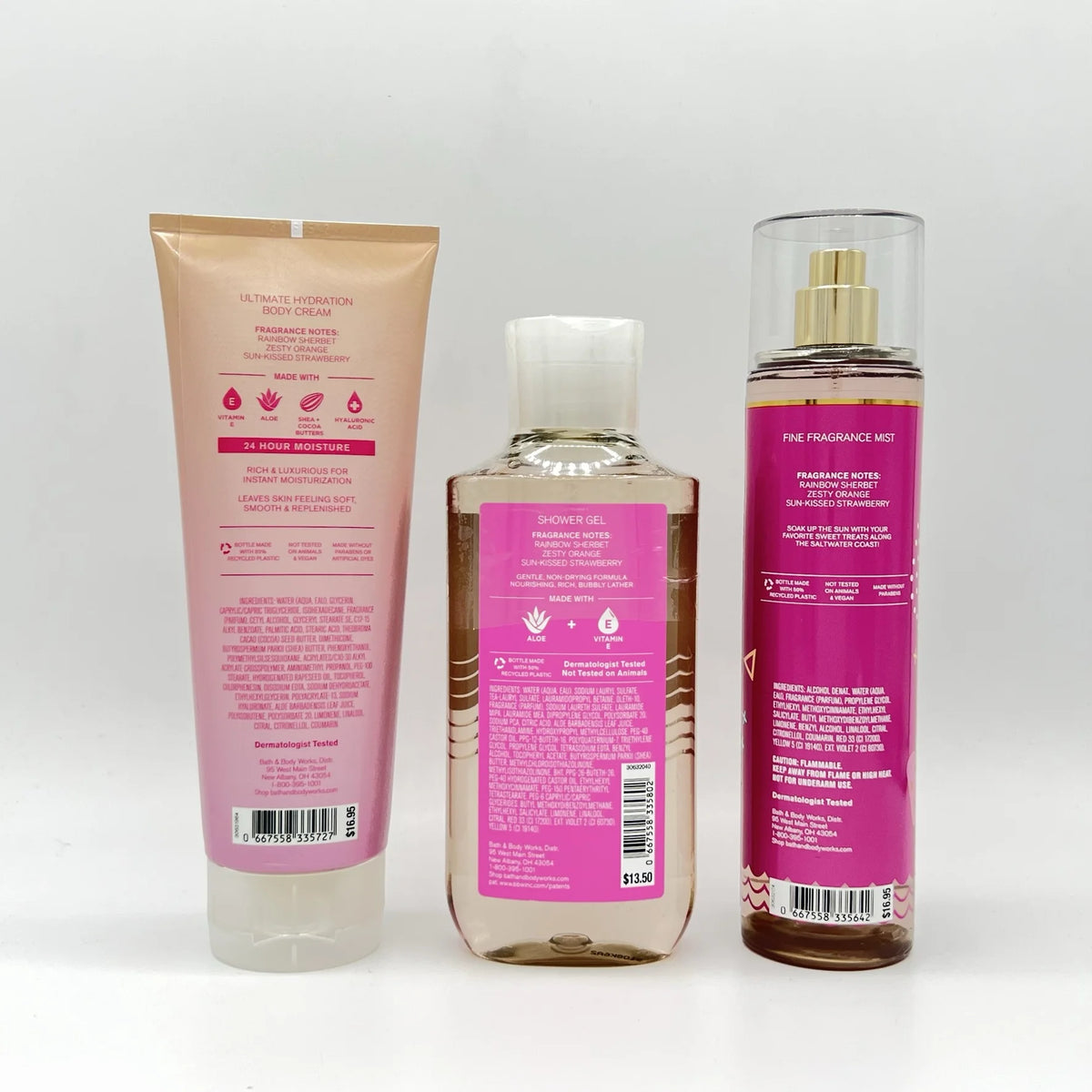 Body Cream, Shower Gel and Fragrance Mist 3-Piece Bundle M6988