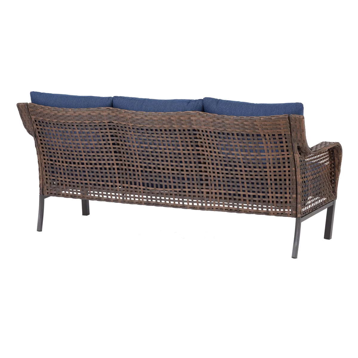 Blue Wicker Outdoor Sofa Q782