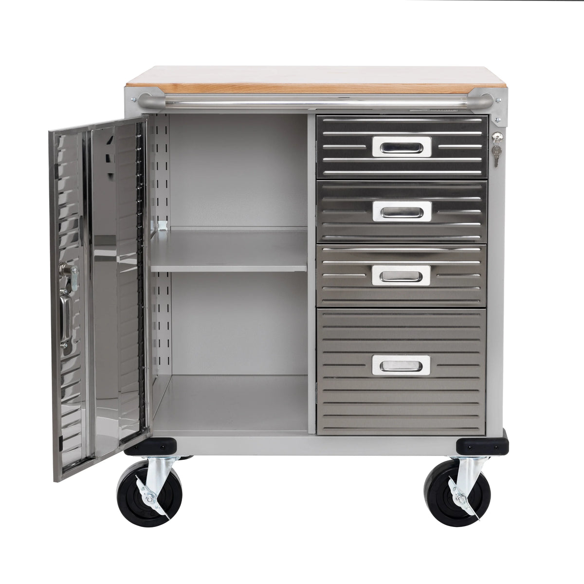 4 Drawer Rolling Storage Cabinet with Key Lock K758