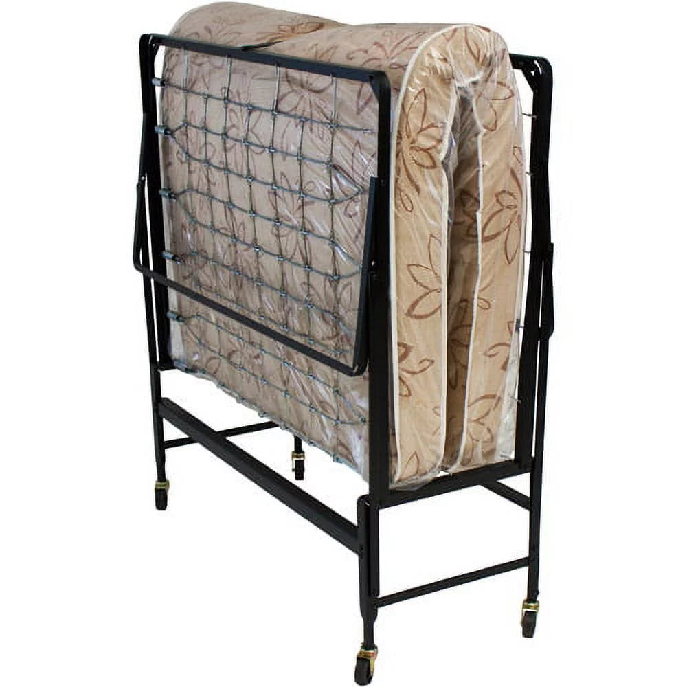 Rollaway Bed with Fiber Mattress Twin Steel Construction K635
