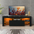 White TV Stand with LED Lights B8537