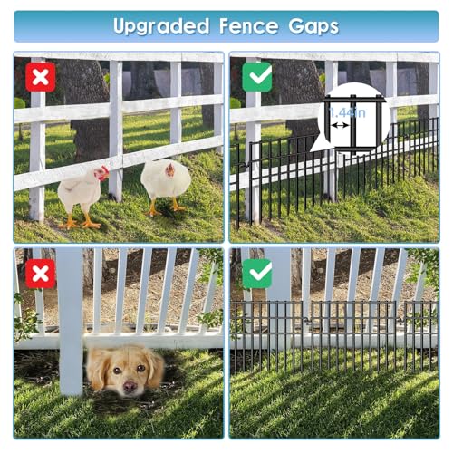 37ft x 13in Rustproof Metal Wire Garden Animal Barrier Fence, 26 Pack I57163