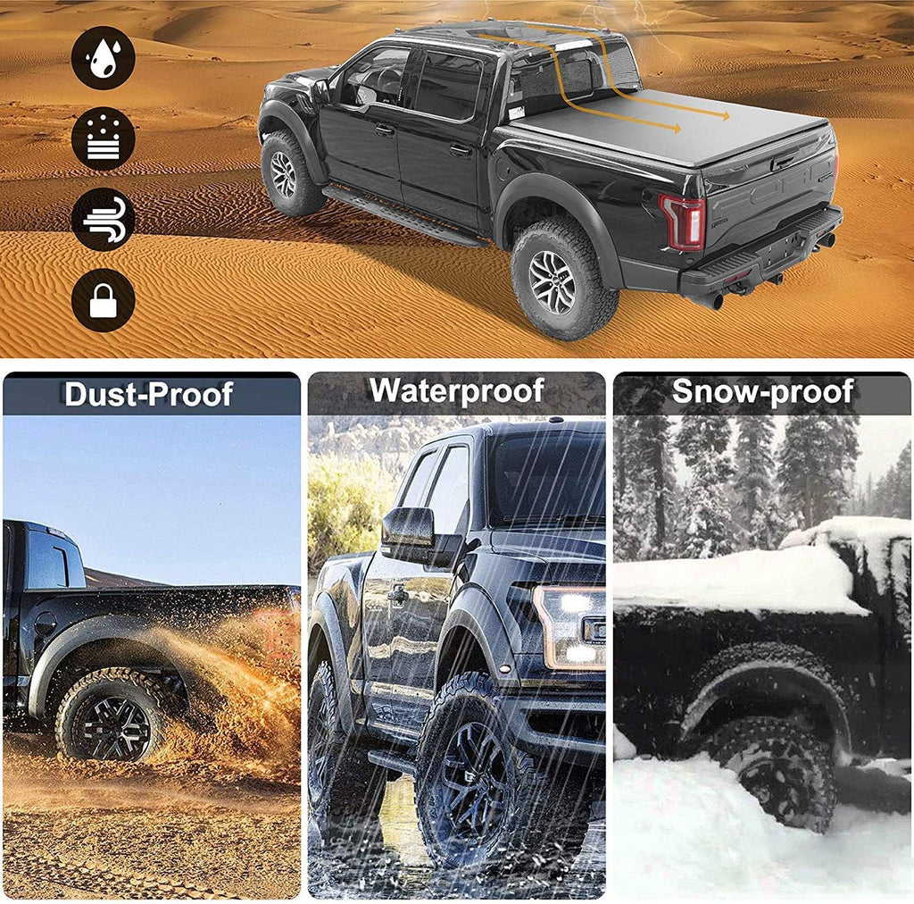 6.2ft Soft Vinyl Roll up Tonneau Cover Z83569