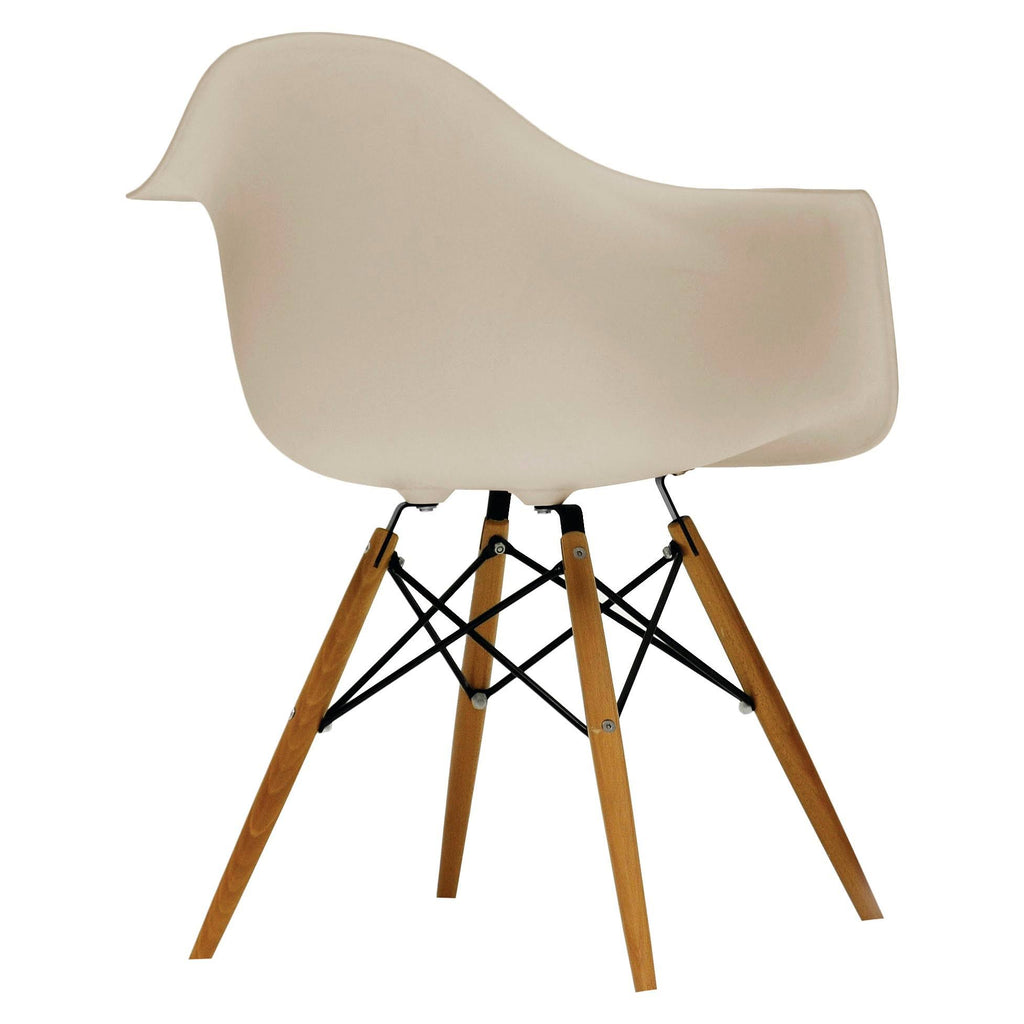 Beige Plastic Shell Chair Set of 2 O837