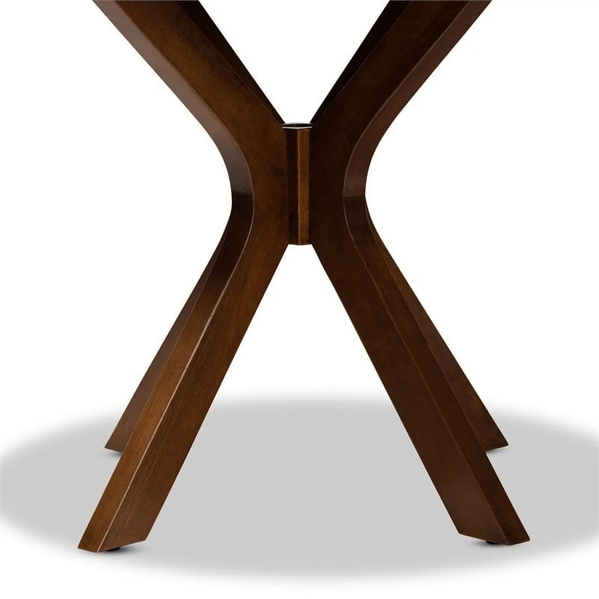 Mahogany Walnut Brown Round Wood Dining Table U4403