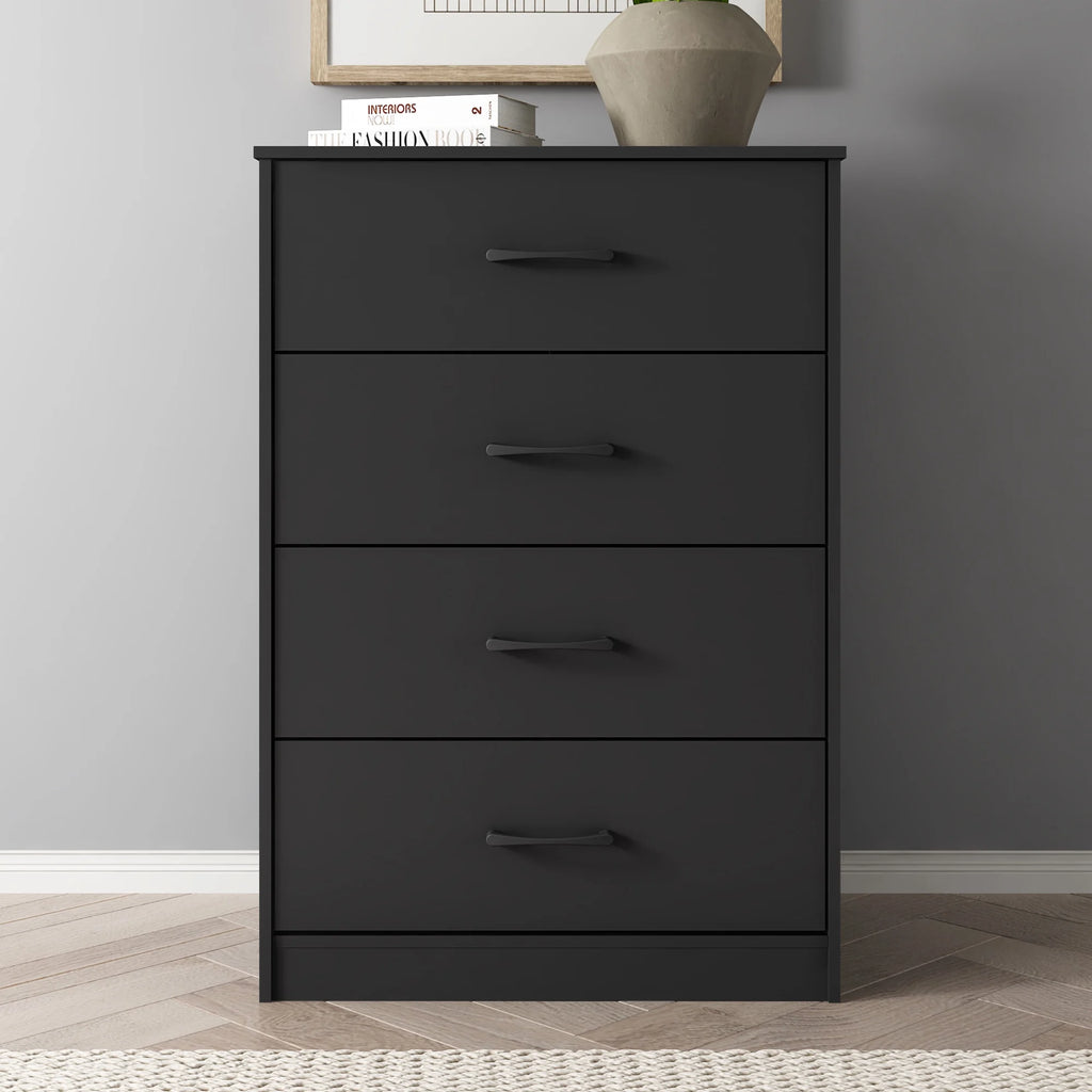 Black 4 Drawer Dresser L890