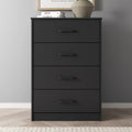 Black 4 Drawer Dresser L890
