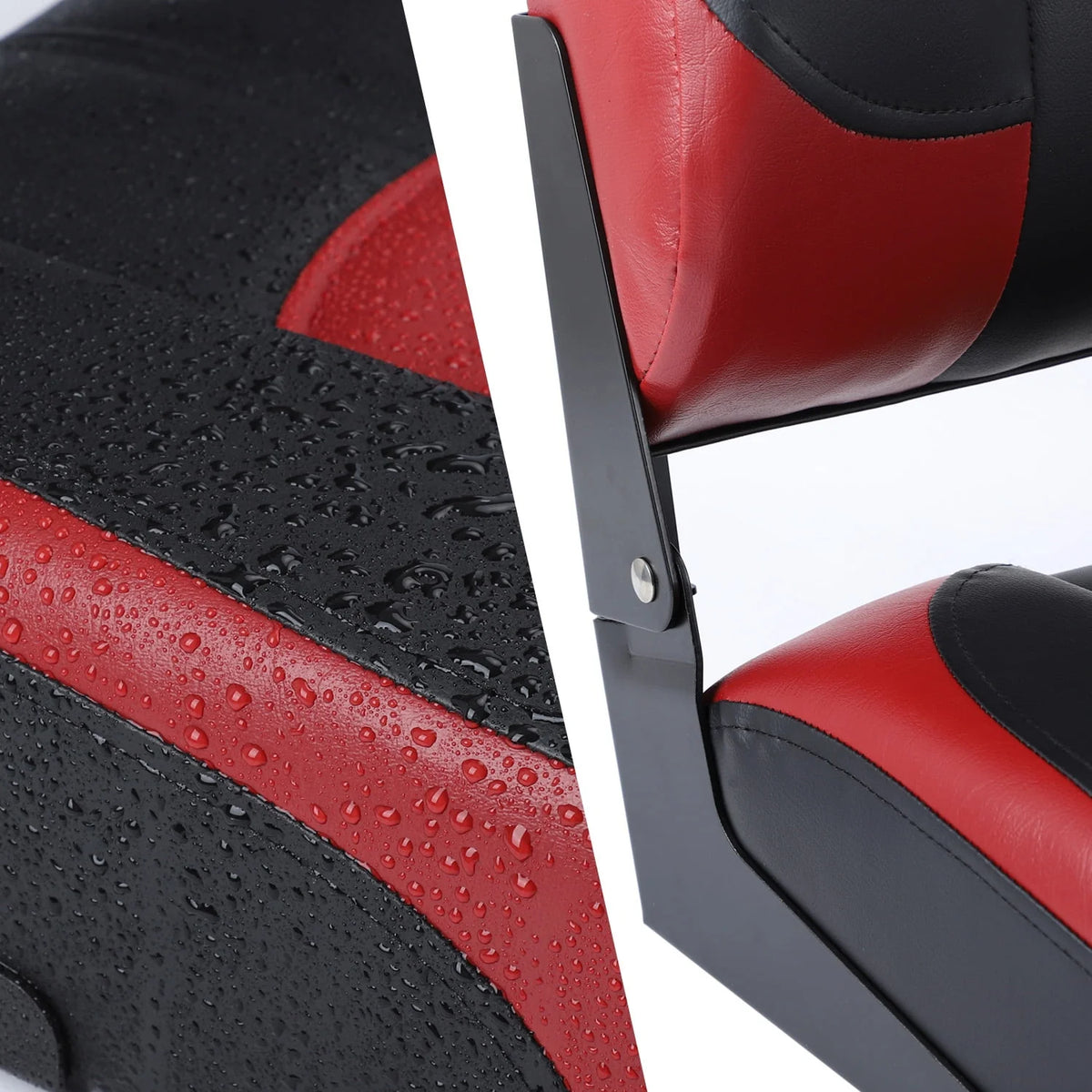 White/Charcoal Low Back Folding Boat Seat, 2 Seats H158632