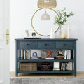 Solid Wood Console Table with Drawers and Shelves P3558