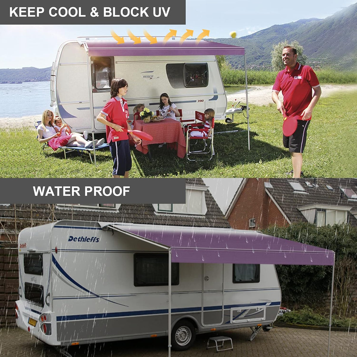 Waterproof Vinyl RV Awning Fabric Replacement 20' X780142