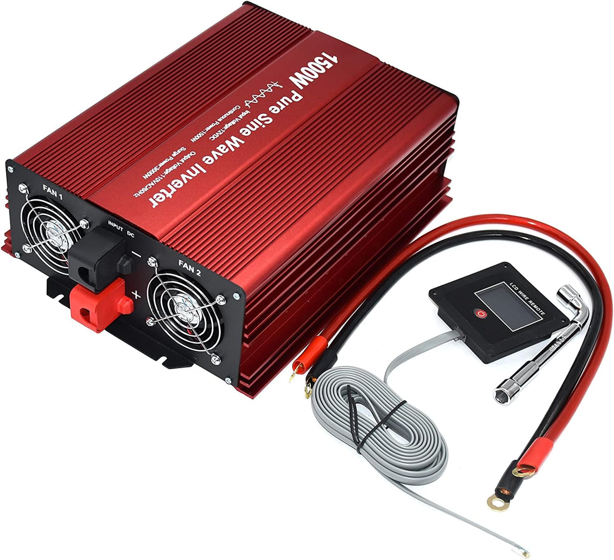 1500W Pure Sine Wave Inverter with Dual AC Outlets I12754
