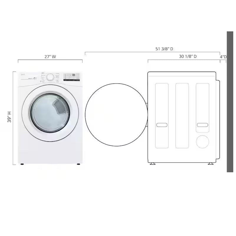 7.4 Cu. Ft. Vented Stackable Electric Dryer with Sensor Dry O76480