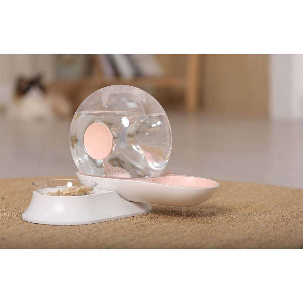Snail Shaped 2-in-1 Gravity Pet Water Dispenser and Food Bowl X6775