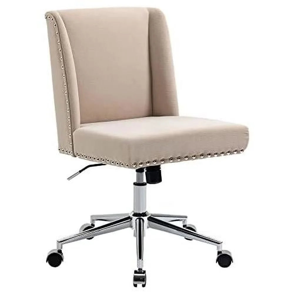 Beige Task Chair with Tilt and Adjustable Height S693