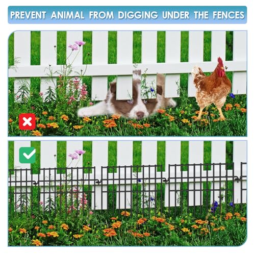 37ft x 13in Rustproof Metal Wire Garden Animal Barrier Fence, 26 Pack I57163