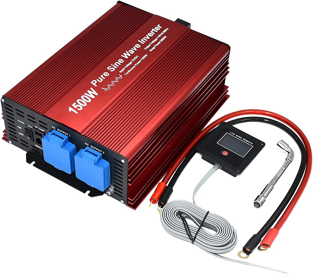 1500W Pure Sine Wave Inverter with Dual AC Outlets I12754