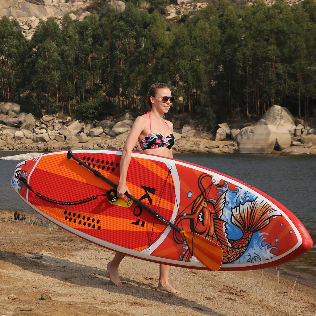 Inflatable Stand Up Paddle Board 11'6''x30''x6'' with Backpack Pump Paddle U856