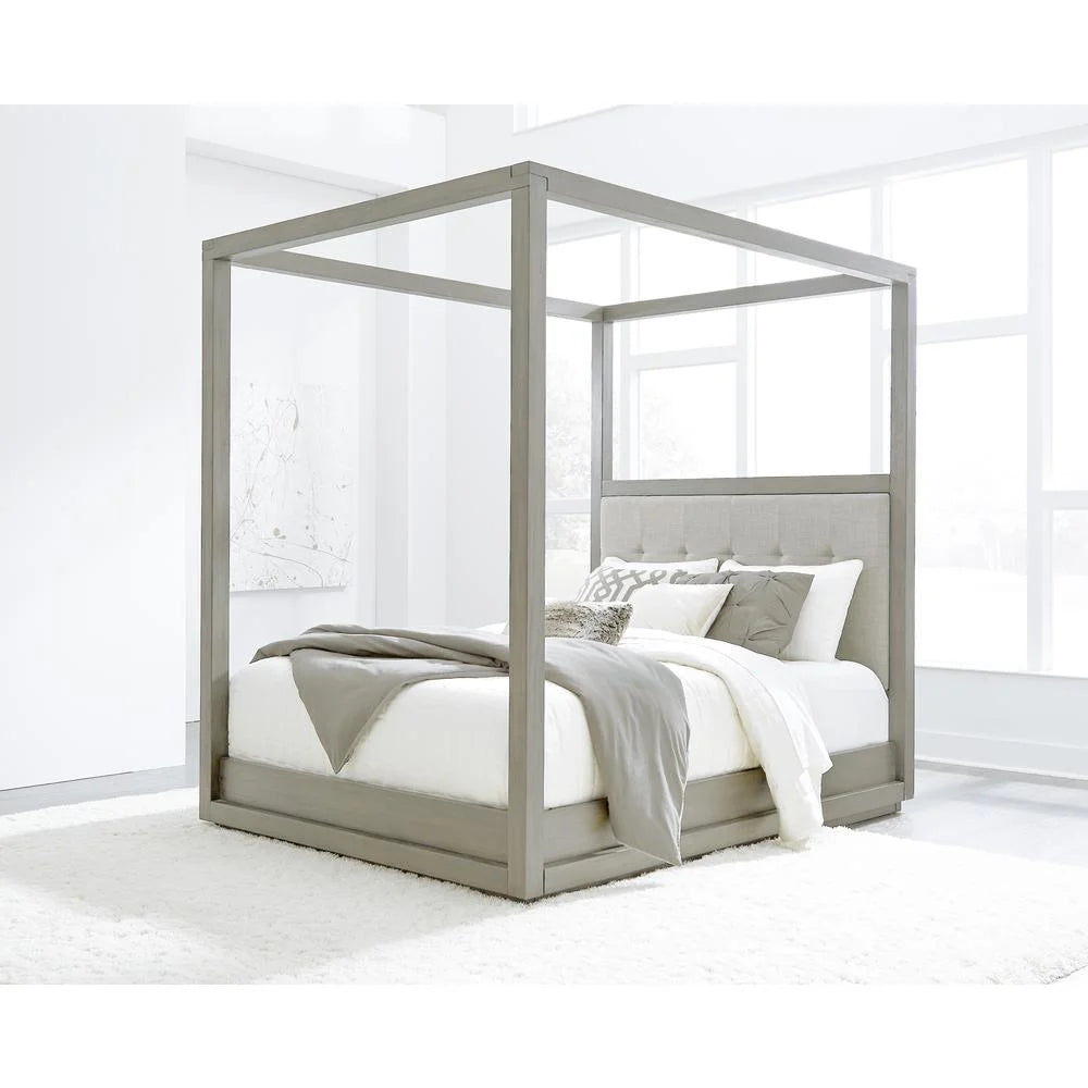 Upholstered Canopy Bed L39094