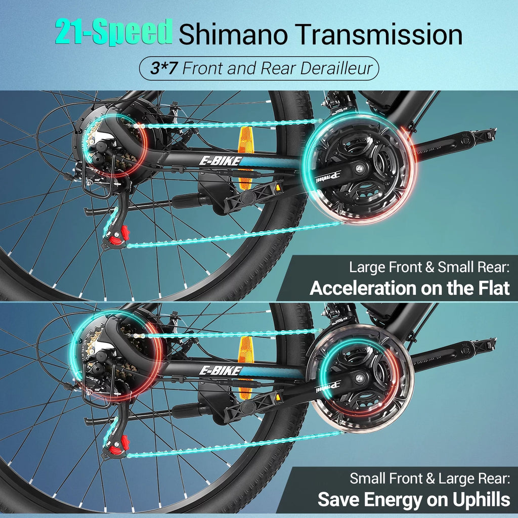 27.5" 500W Electric Bike with 48V 10.4AH Removable Battery M57377