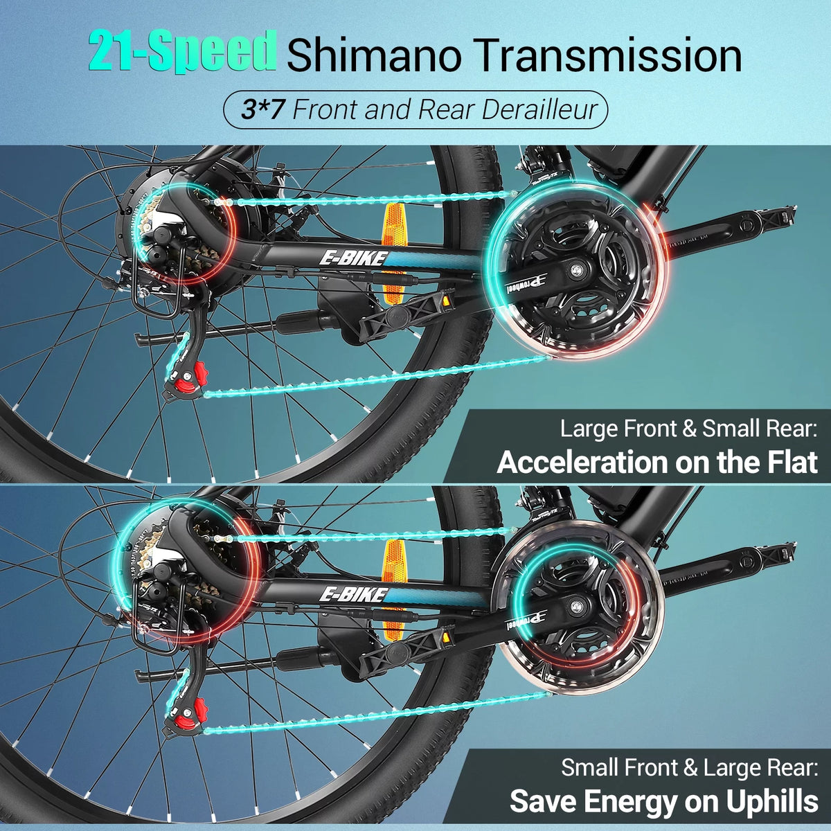 27.5" 500W Electric Bike with 48V 10.4AH Removable Battery M57377