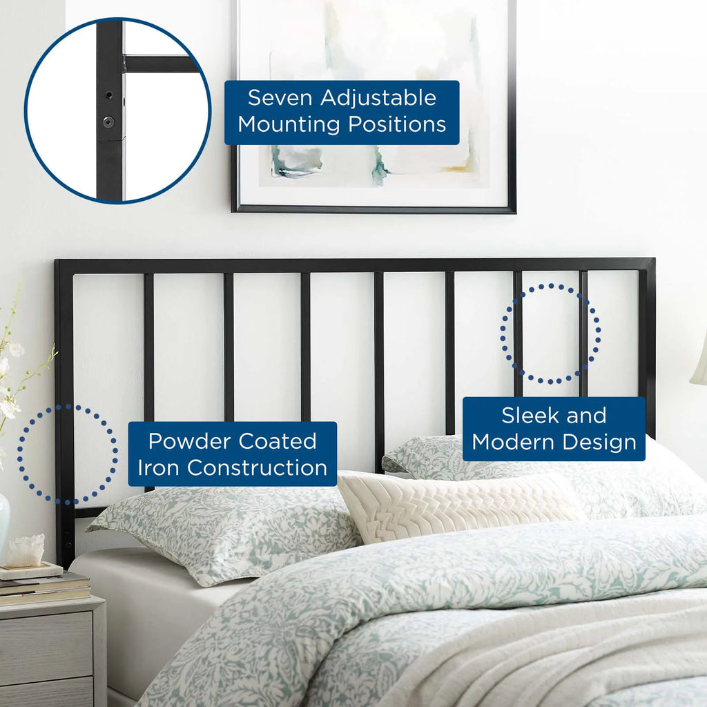 Queen Headboard in Black W44314