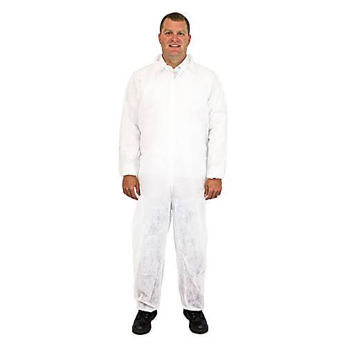 White 40 Gram Polypropylene Coverall O188