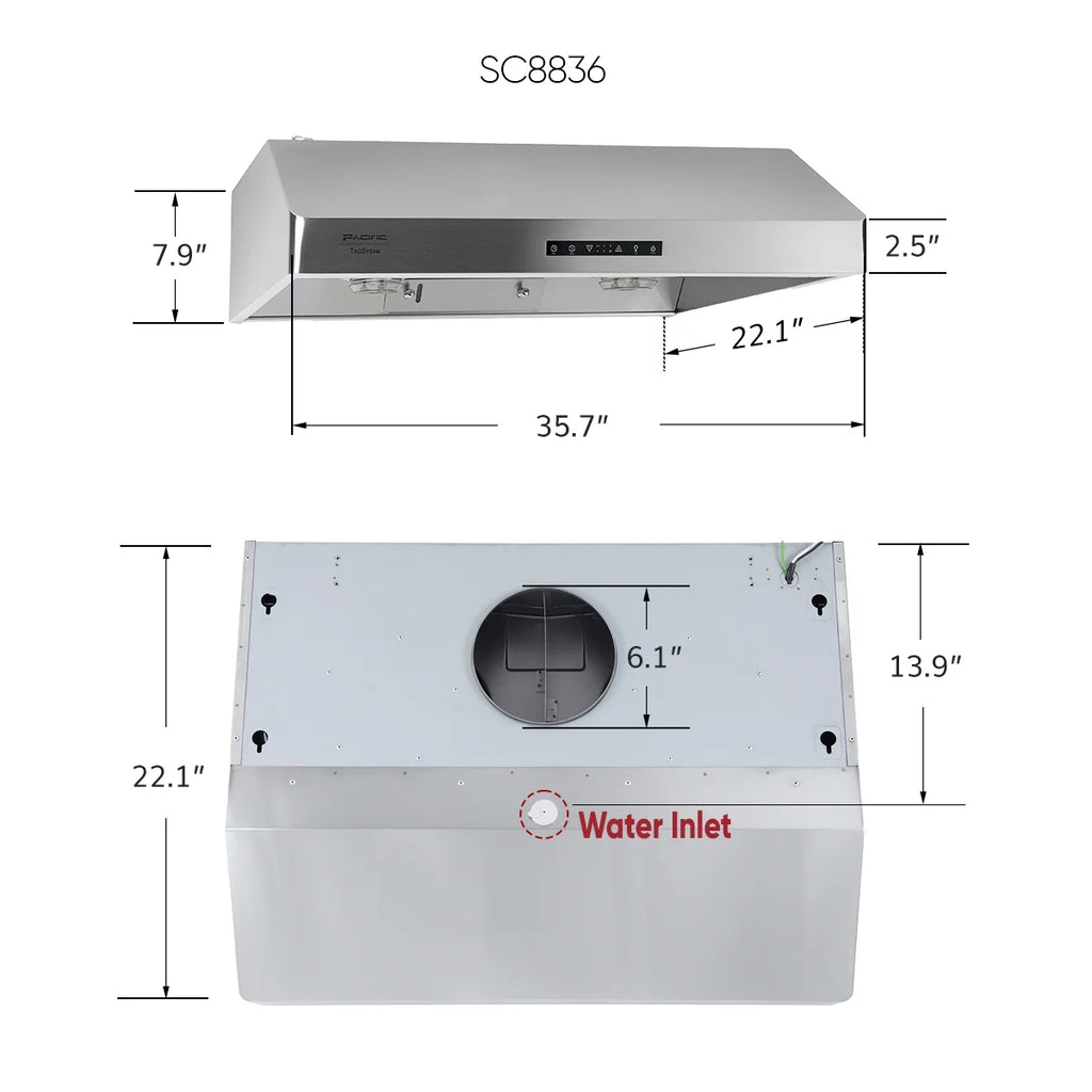 30 Under Cabinet Hood, 900+ CFM, Stainless Steel O838270