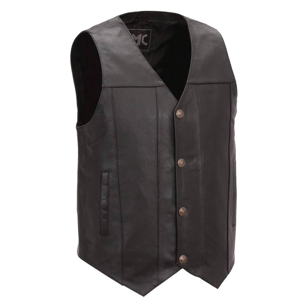 Black Motorcycle Vest Z6597