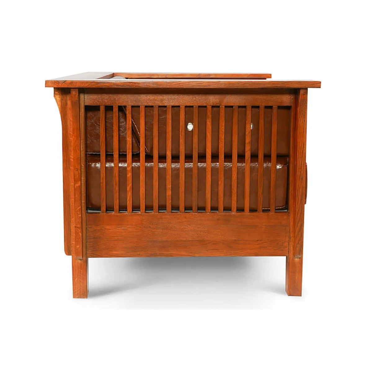 Leather Slat Side Arm Chair X433
