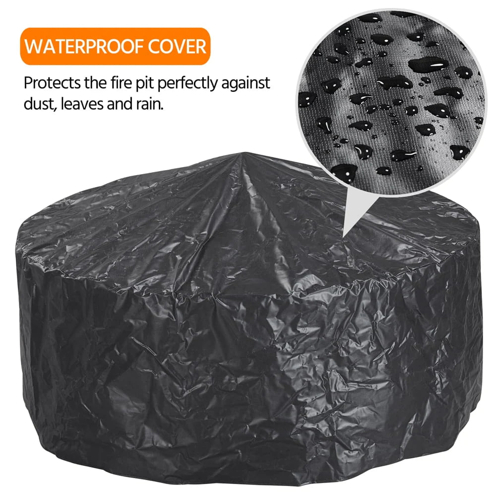 36 Round Metal Finish Iron Fire Pit X6994