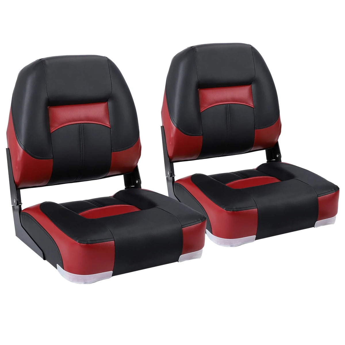White/Charcoal Low Back Folding Boat Seat, 2 Seats H158632