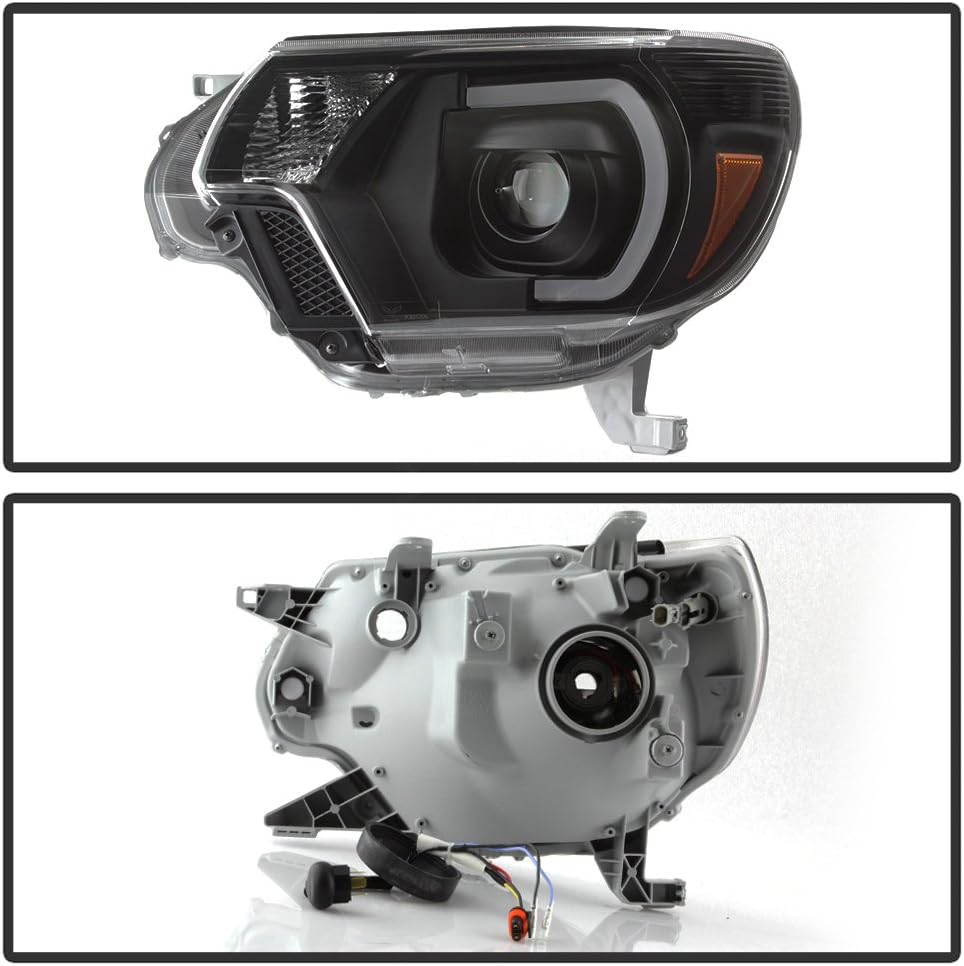 For 2012-2015 Toyota Tacoma Black LED Projector Headlights Left+Right W1319