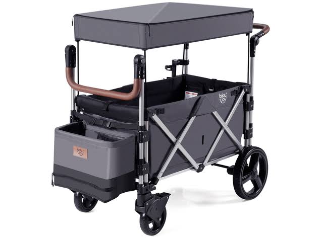 2 Passenger Folding Twin Double Stroller Wagon with Canopy Z5939