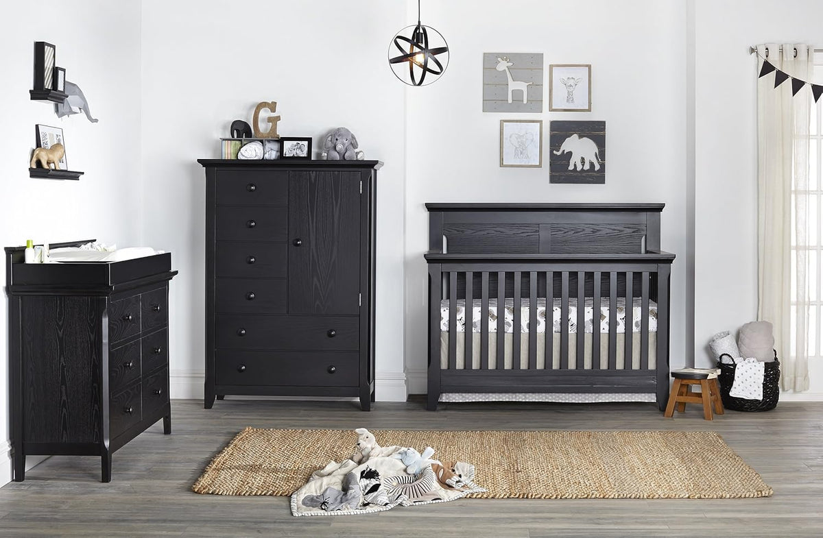 4 in 1 Convertible Crib Black W7102