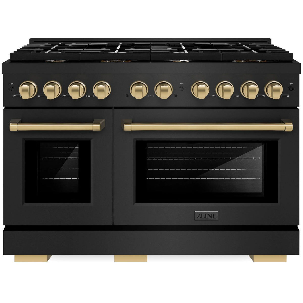48 6.7 cu. ft. Double Oven Gas Range Black Stainless Steel W5757
