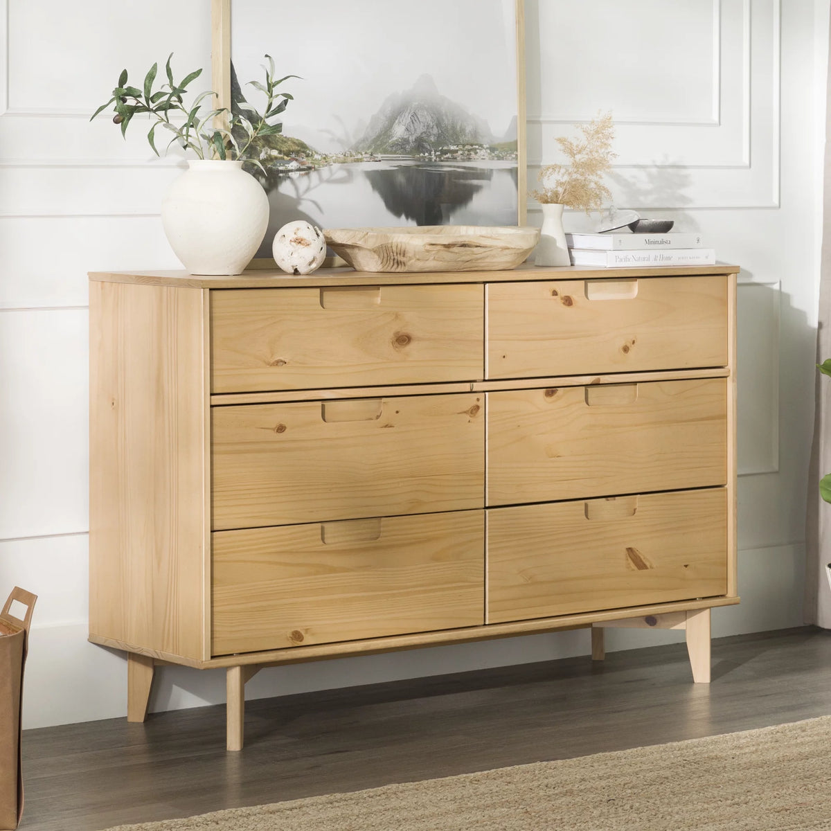 6 Drawer Solid Wood Dresser S618