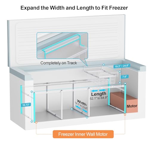 Expandable Chest Freezer Organizer Baskets, 2 Pack V791928