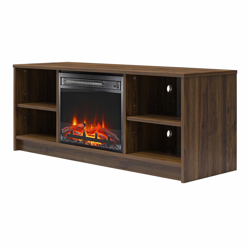 Black Oak Fireplace TV Stand Q53324