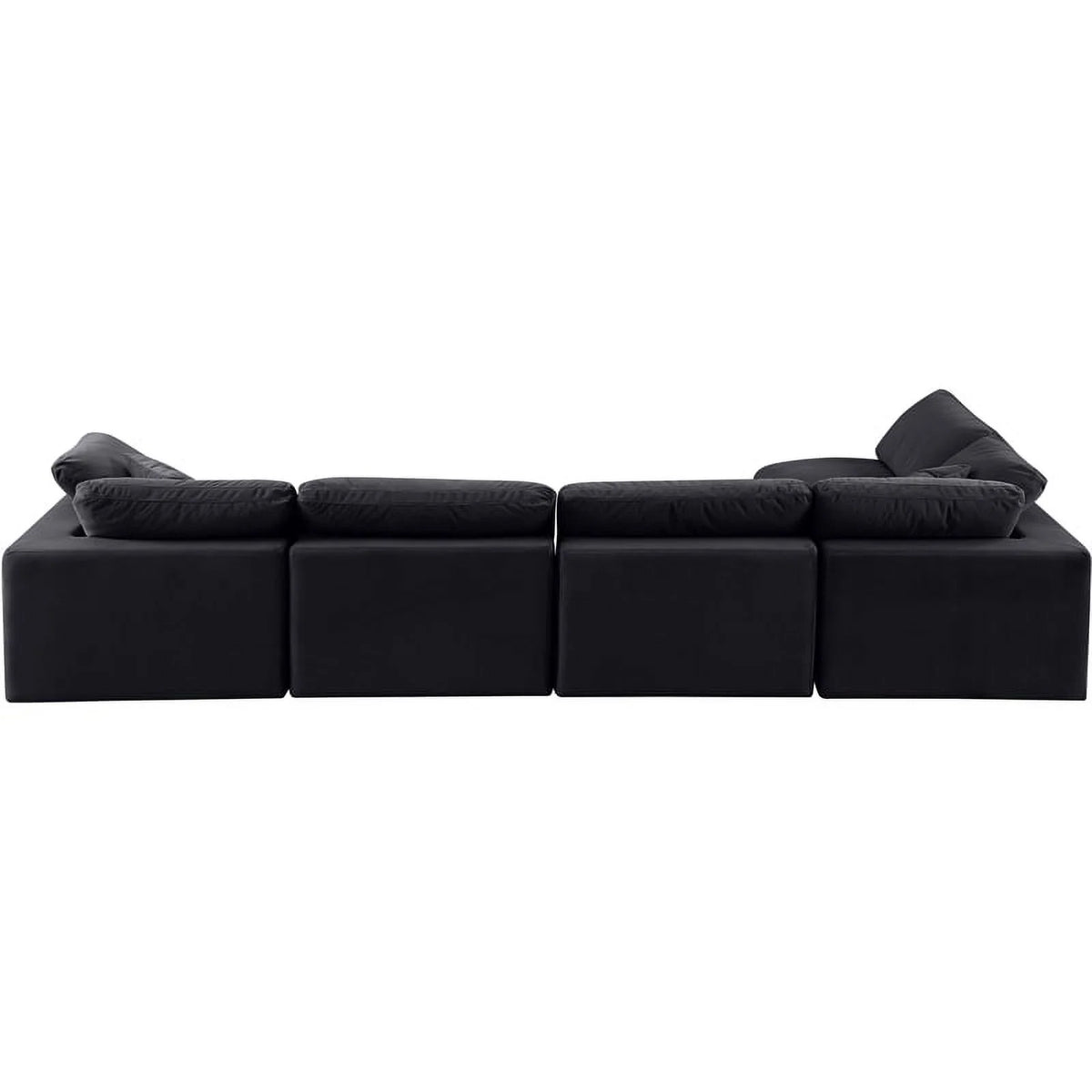 Black Velvet Modular Sectional W9519