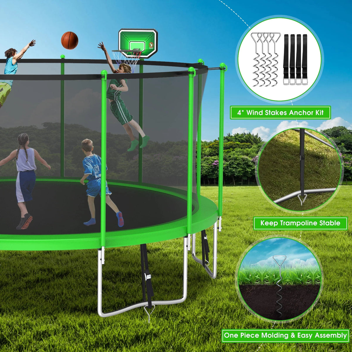 16 FT Trampoline with Enclosure Net C512311