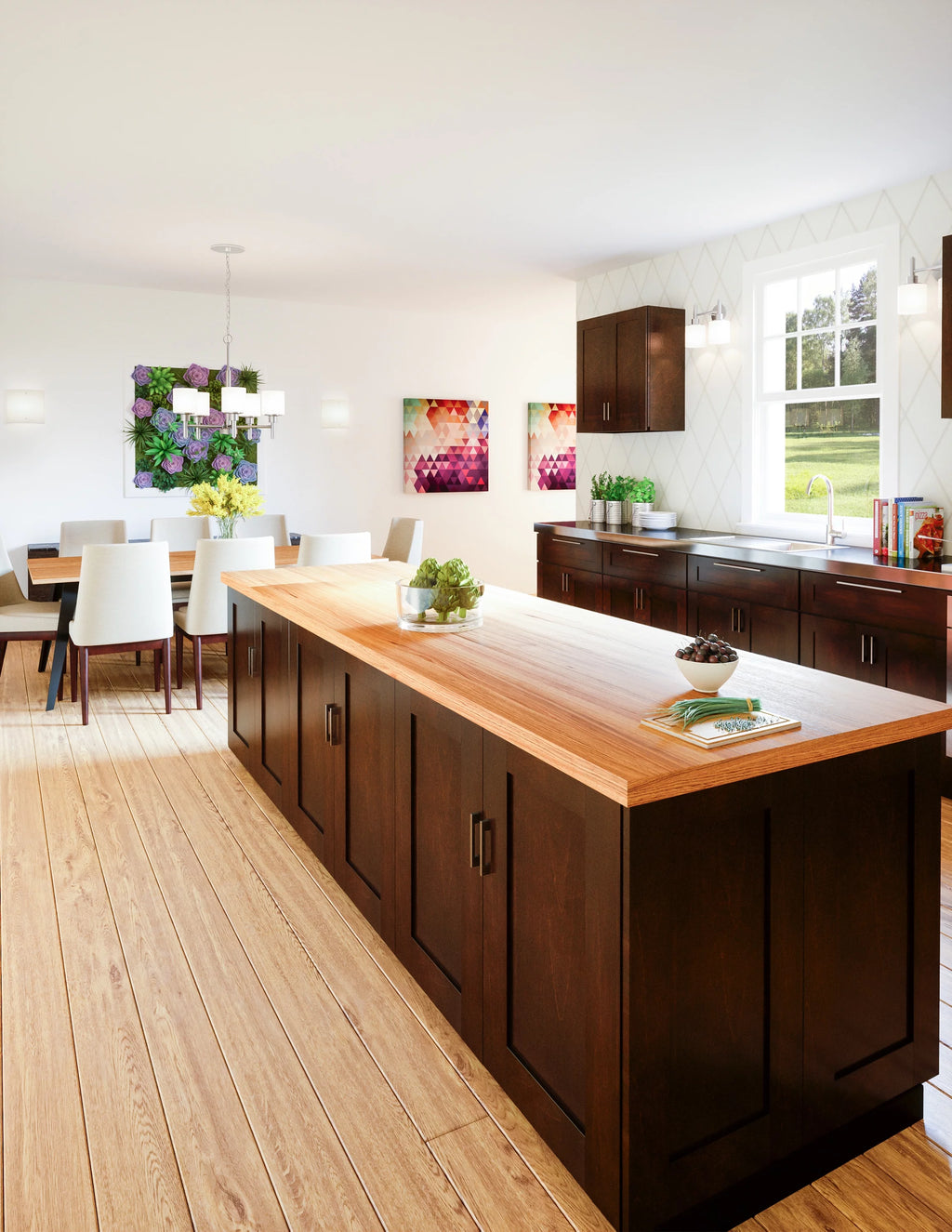 Espresso Shaker Style Wall Kitchen Cabinet 21x36x12 H60315