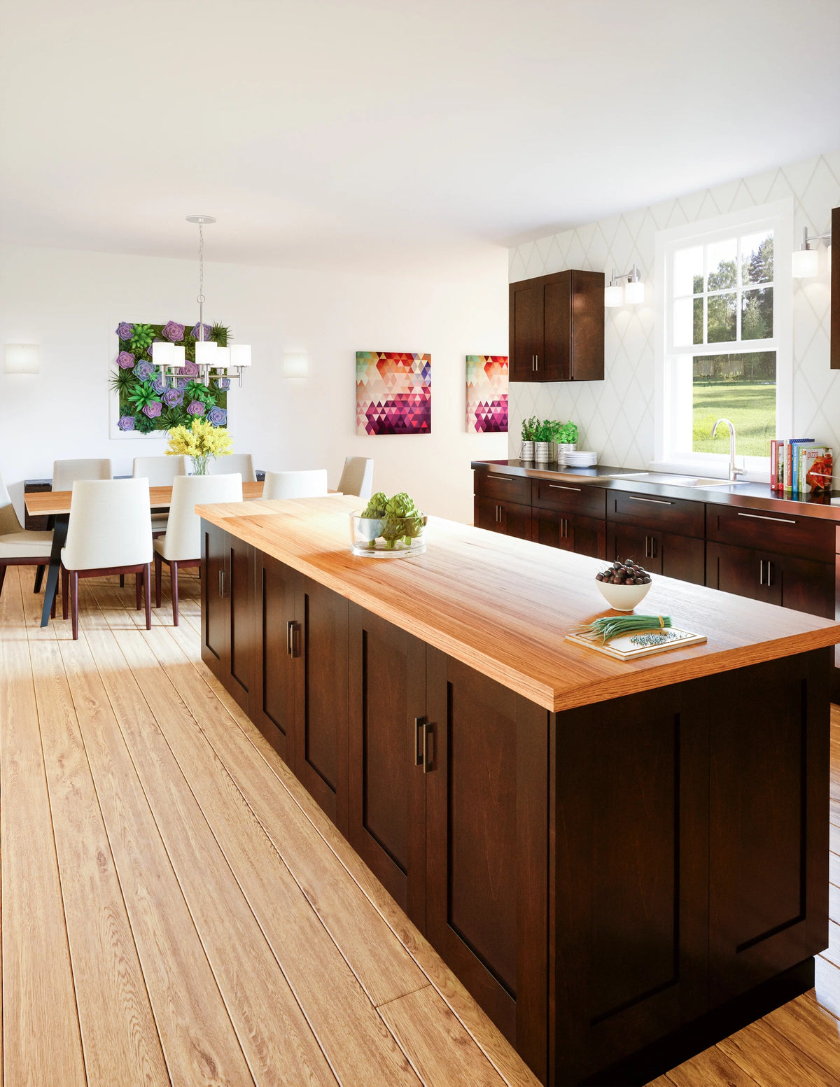 Espresso Shaker Style Wall Kitchen Cabinet 21x36x12 H60315
