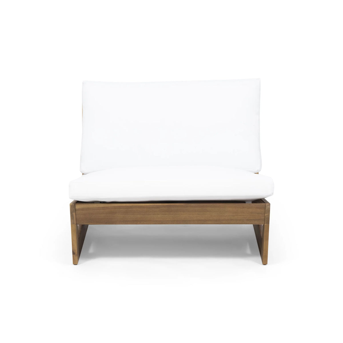 Acacia Wood Club Chairs with Cushions, Set of 2 G565
