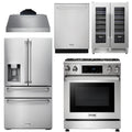 30 In. Propane Gas Range, Range Hood, Refrigerator, Dishwasher, Wine Cooler Q406117