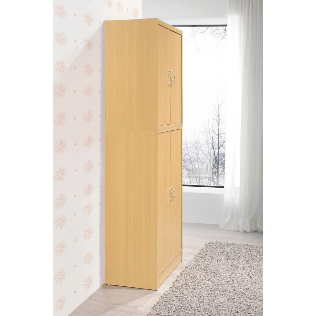 Beige Kitchen Pantry with Shelves and Compartments D7088